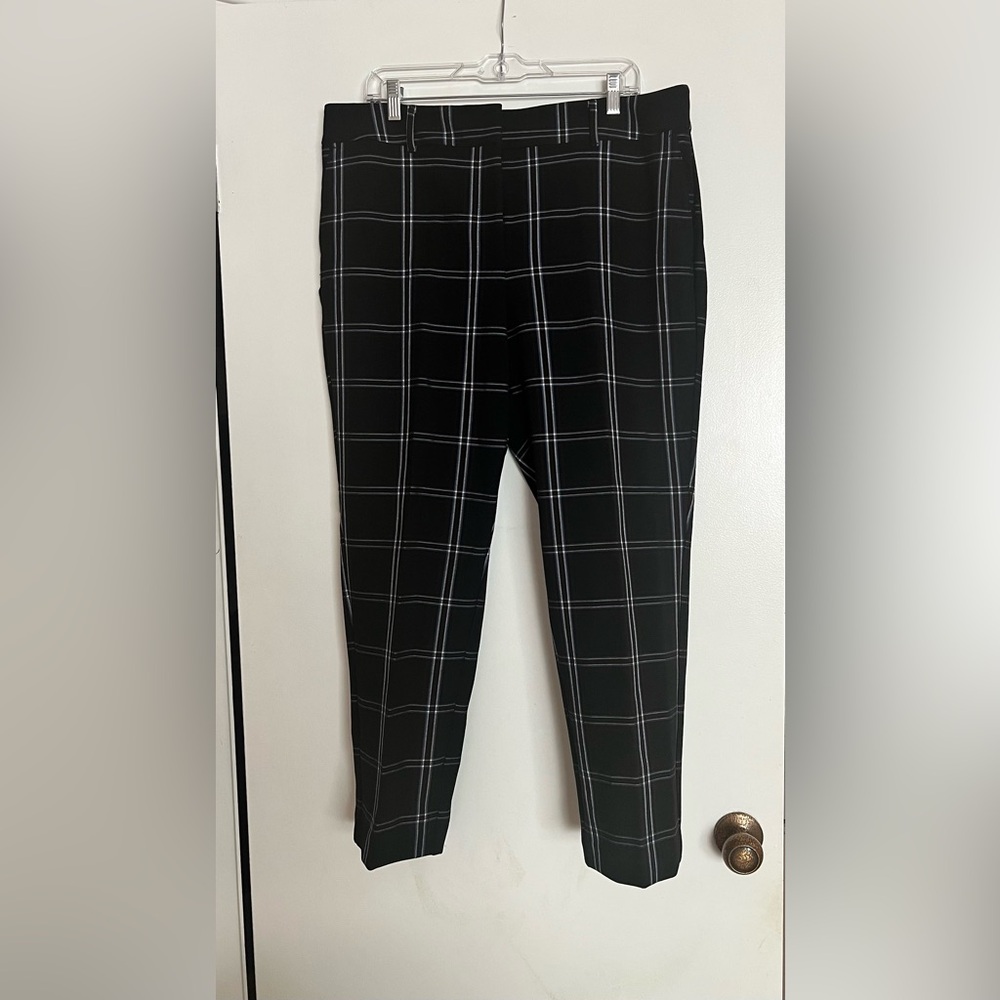 Women’s Ankle Length Plaid Dress Pants